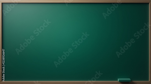 Green board chalkboard blackboard with frame blank green board empty education concept school material green background 