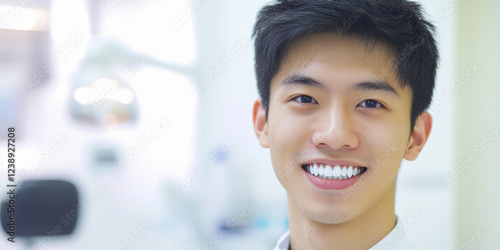 Young dentist smiling in modern clinic environment Young dentist smiling in modern clinic environment