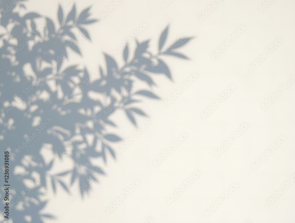 Abstract shadows of natural leaves on white wall. Abstract shadows of natural leaves on white wall.