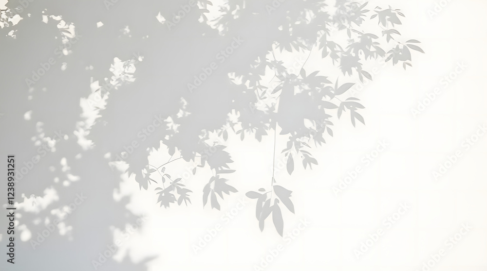 Abstract shadows of natural leaves on white wall. Abstract shadows of natural leaves on white wall.