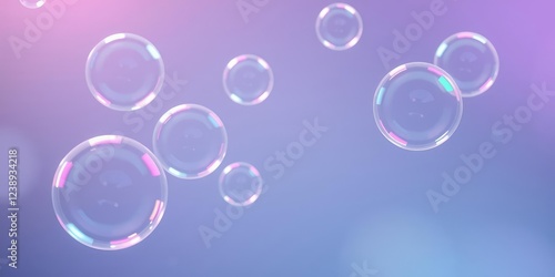 Wallpaper Mural individual soap bubbles suspended in air with soft light flares and subtle color shifts, color shift, glowing globule, radiant dot Torontodigital.ca
