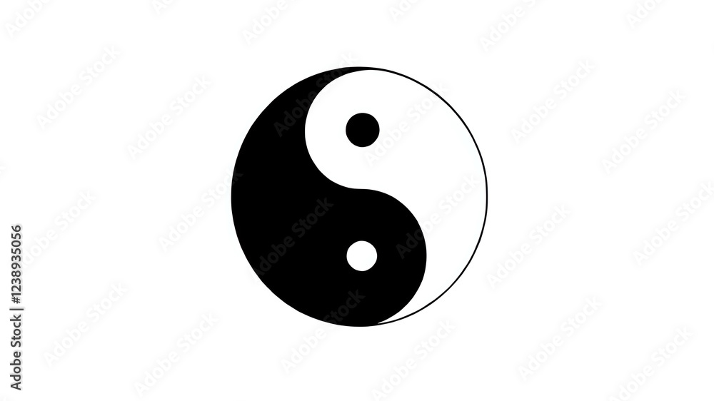 the yin and yang symbol, a circular icon divided into black and white halves, representing duality, balance the yin and yang symbol, a circular icon divided into black and white halves, representing duality, balance