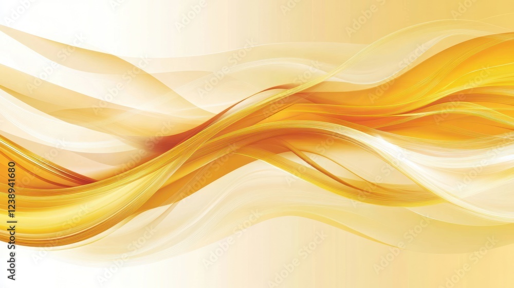 Abstract golden flowing waves on white background. Abstract golden flowing waves on white background.