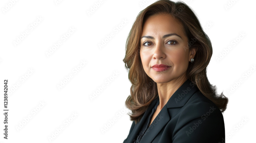 Confident businesswoman posing with transparent background Confident businesswoman posing with transparent background