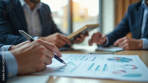 Wallpaper Mural Strategic business meeting office presentation materials collaborative environment group discussion grow knowledge to enhance strategy Torontodigital.ca