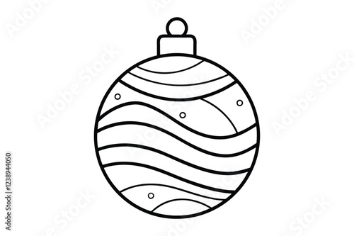 Christmas ball, Christmas ball icon vector, christmas ball silhouette, Christmas bauble vector illustration