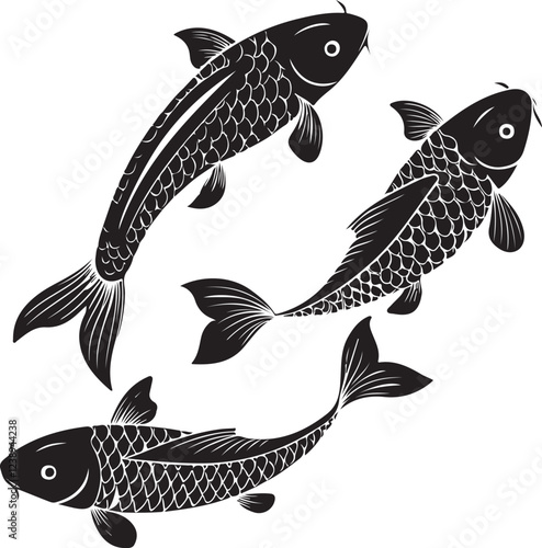 Fishes silhouette image