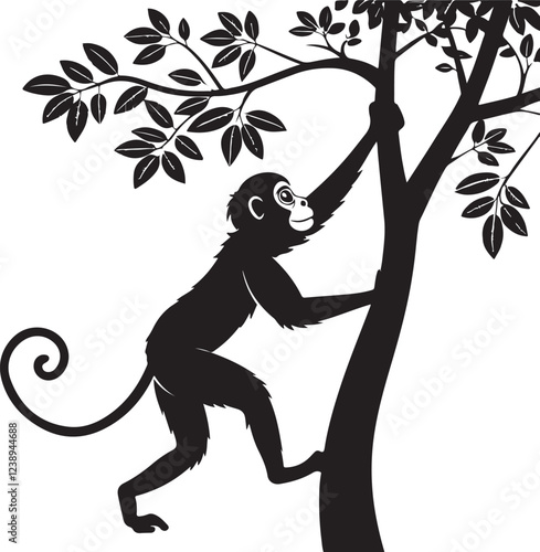 Monkey silhouette image