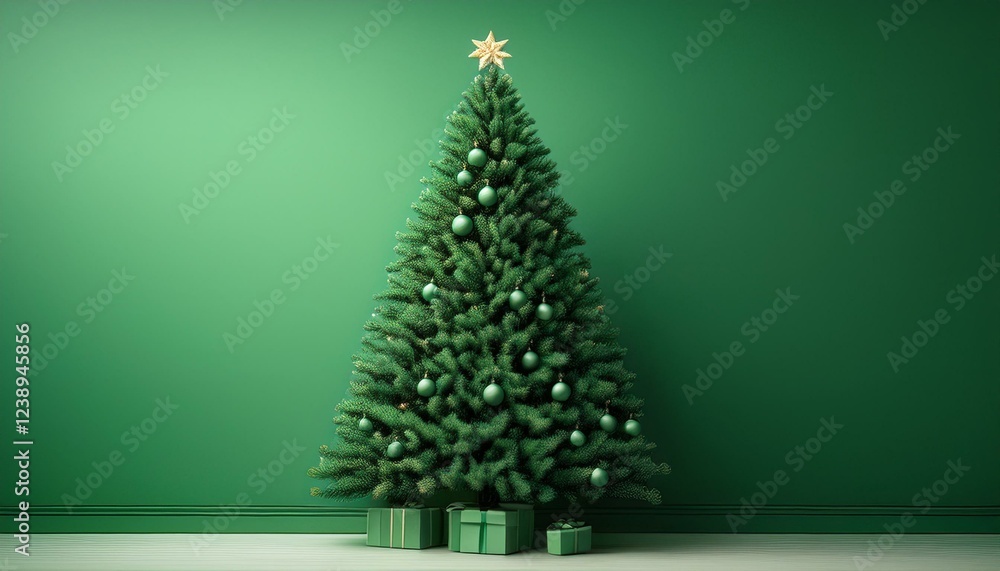 appropriate adorned christmas tree on a huge light green heritage a fashionable simple layout with plenty of unfastened area for your visual factors appropriate adorned christmas tree on a huge light green heritage a fashionable simple layout with plenty of unfastened area for your visual factors