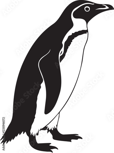 Penguin silhouette image