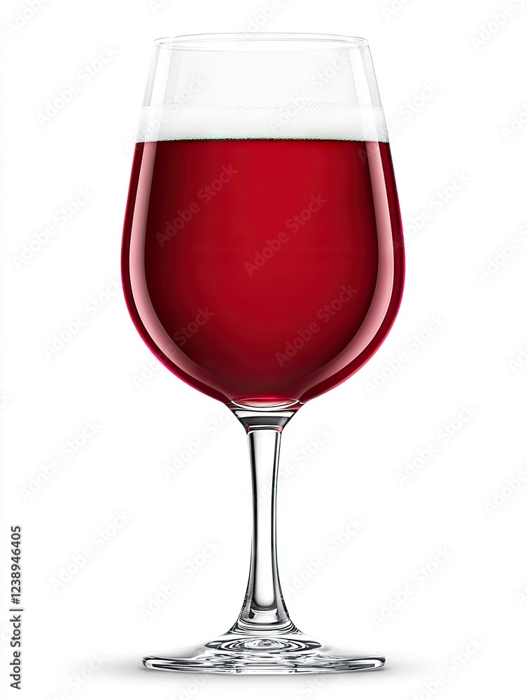 Red wine glass, full, beverage, isolated, white background, drink, alcohol Red wine glass, full, beverage, isolated, white background, drink, alcohol