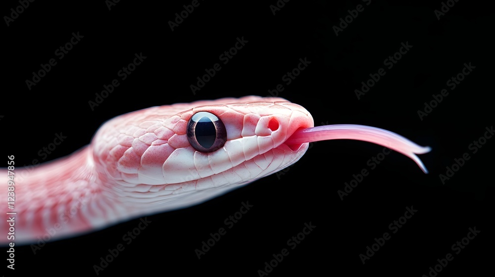 Fototapeta premium Striking Serpent's Instinctive Tongue Flick Captures Nature's Primal Essence