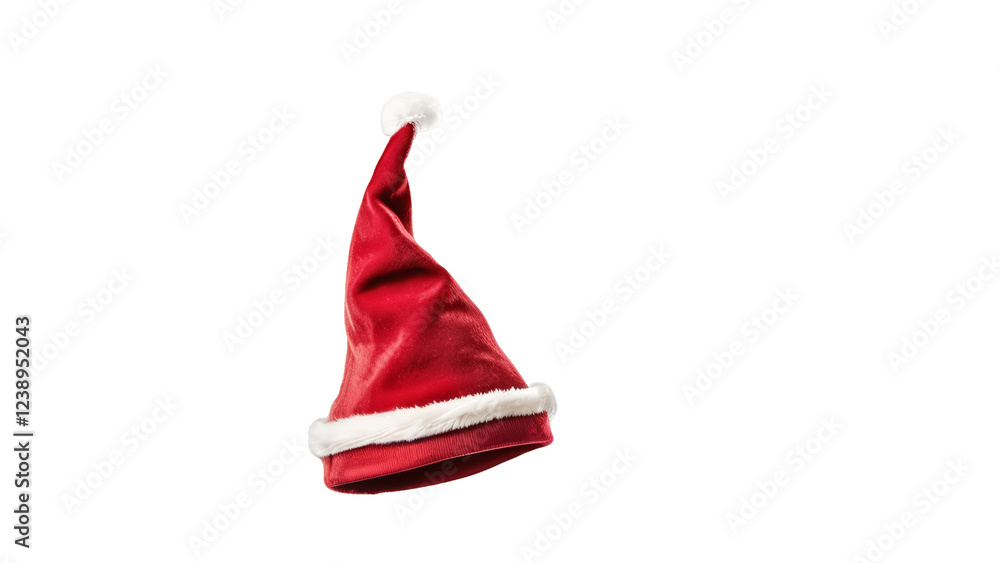 Red Santa Hat Isolated on Black Background Red Santa Hat Isolated on Black Background