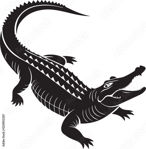crocodile silhouette image