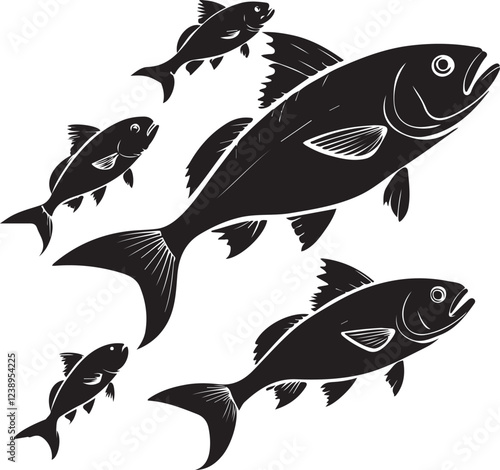 Fishes silhouette image