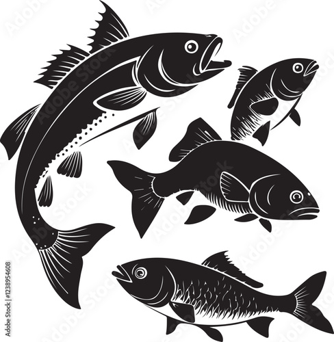 Fishes silhouette image