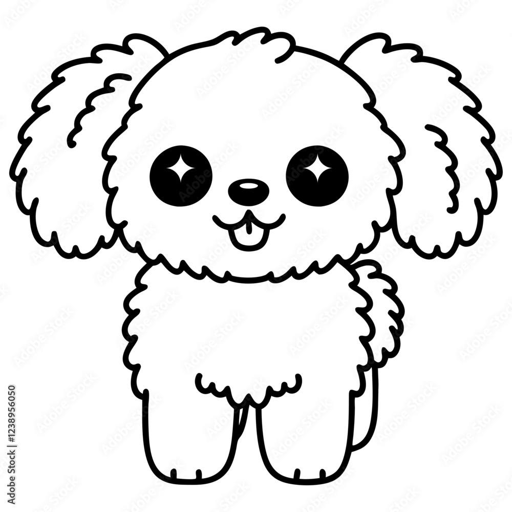 Cute Puppy Pet. Vector Animal Illustration Cute Puppy Pet. Vector Animal Illustration