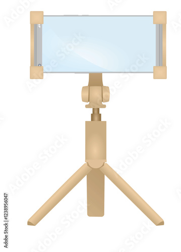 Selfie stick monopod. vector illustration