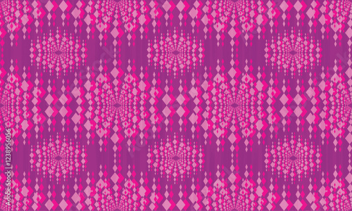 Seamless fabric pattern, rhombus lined up in rows to form a beautiful overlapping rhombus shape, abstract geometric background