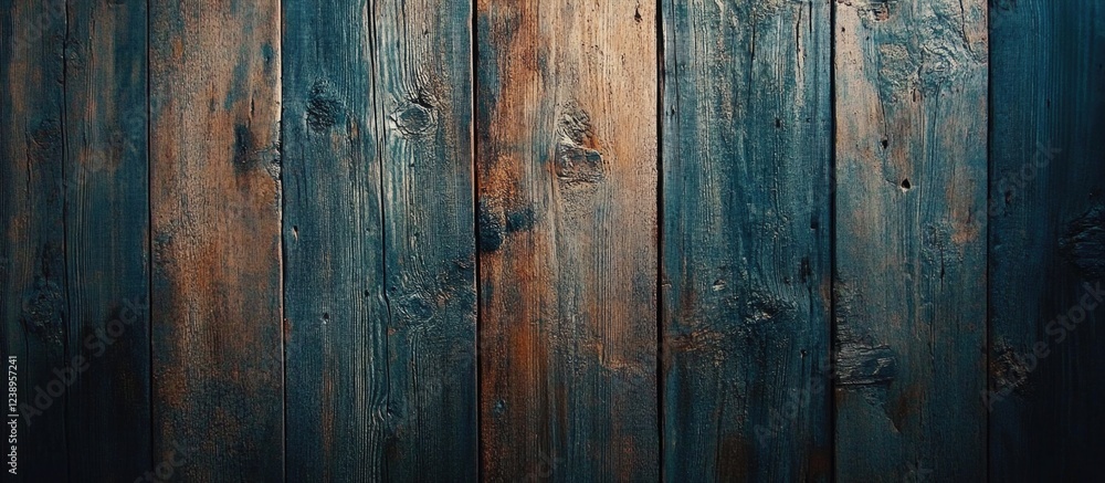 Weathered wooden planks in dark and light blue tones with rough texture and visible knots ideal for backgrounds or design use Copy Space Weathered wooden planks in dark and light blue tones with rough texture and visible knots ideal for backgrounds or design use Copy Space