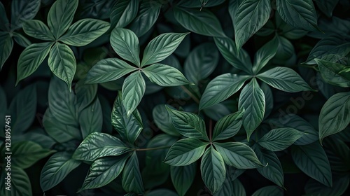 Wallpaper Mural dark green leaves Torontodigital.ca
