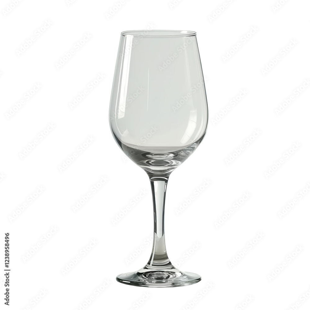 Crystal clear wine glass on transparent background Crystal clear wine glass on transparent background