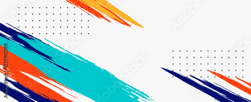 Colorful silhouette style design, grunge. Design concept to celebrate national sports day of badminton and basketball. Sports