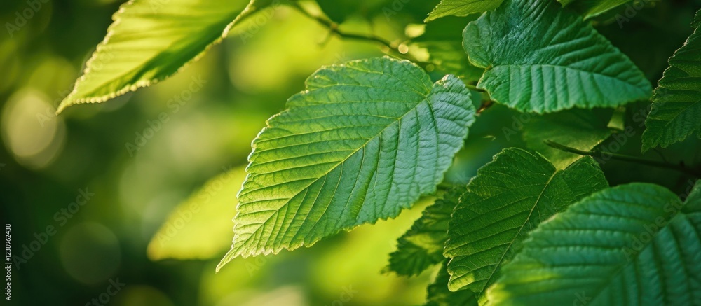 Green leaves in natural sunlight with vivid details and soft bokeh background Copy Space Green leaves in natural sunlight with vivid details and soft bokeh background Copy Space