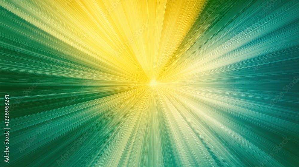 Obraz premium Vibrant radial gradient with glowing yellow and green light burst effect