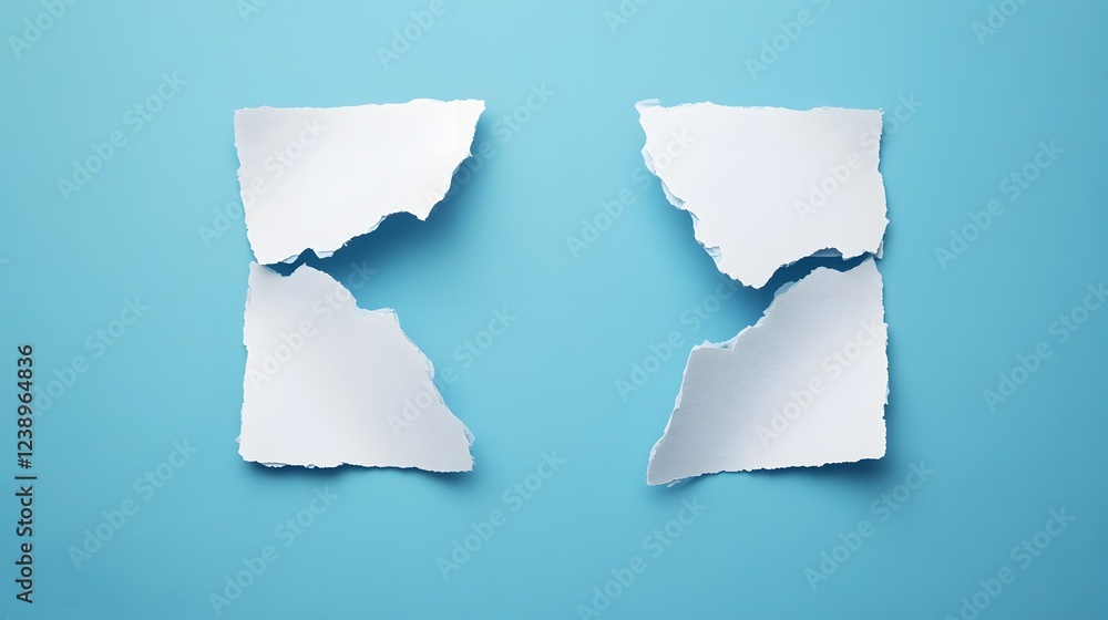 Torn Asunder:Abstract Depiction of a Loan Document Ripped by Opposing Forces