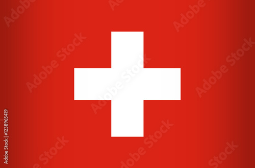 National Flag of the Swiss Confederation. Vector element
