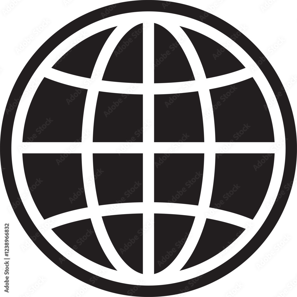 World - planet Earth. Icon with reflection on white background World - planet Earth. Icon with reflection on white background