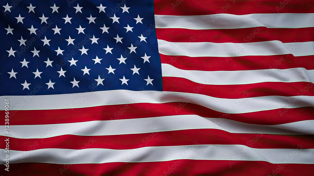 Naklejka premium American Flag for national Day or Independence Day of united state of america