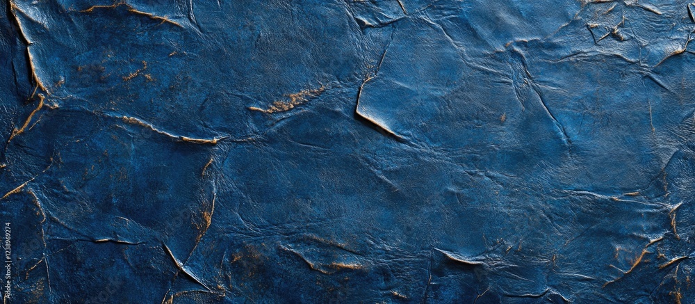 Blue leather texture background with creases and wrinkles suitable for design use and Copy Space. Blue leather texture background with creases and wrinkles suitable for design use and Copy Space.