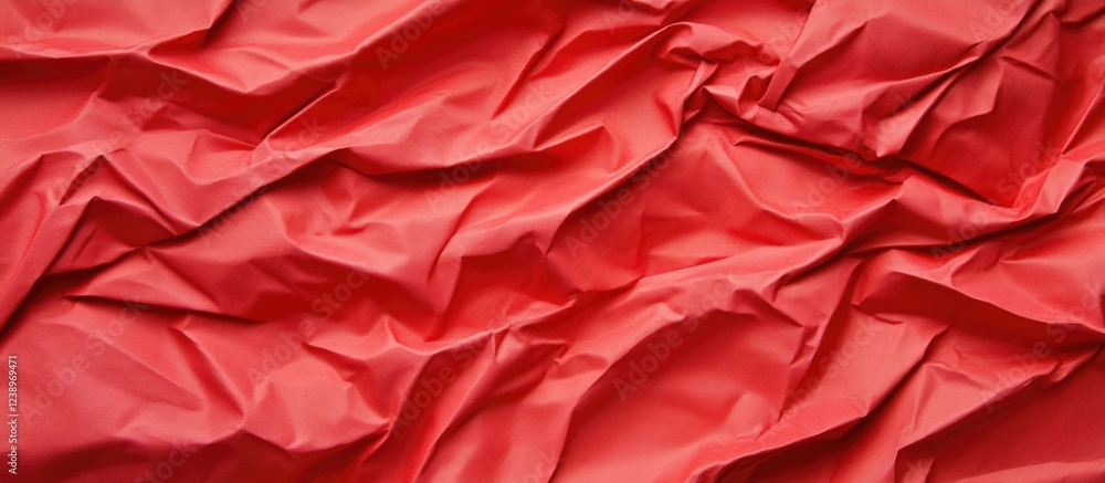 Wrinkled texture of bright red fabric background with natural folds and creases ideal for design use and Copy Space Wrinkled texture of bright red fabric background with natural folds and creases ideal for design use and Copy Space