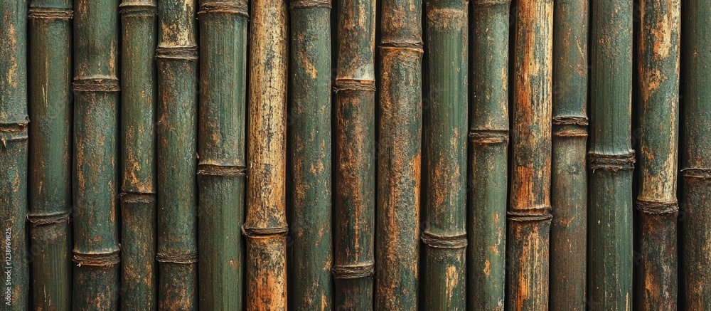 Bamboo texture background with natural green and brown colors providing a rustic appearance and ample copy space for text placement Bamboo texture background with natural green and brown colors providing a rustic appearance and ample copy space for text placement