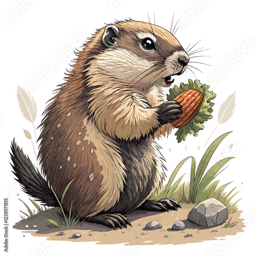 Marmot eating (2)