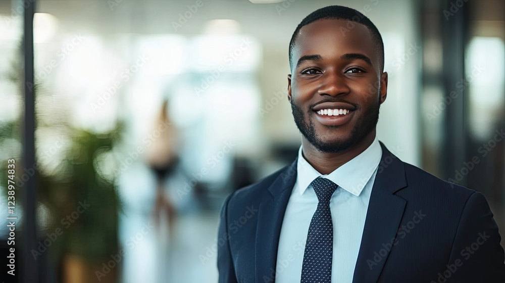 A Neatly Dressed Young Office Worker is Happy A Neatly Dressed Young Office Worker is Happy