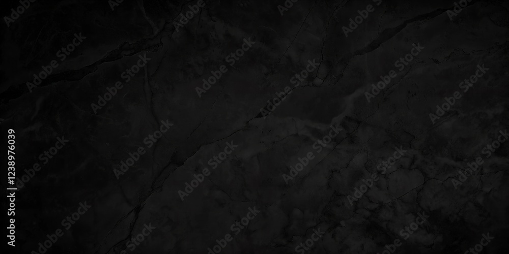 Fototapeta premium Black abstract background. Dark rock texture. Black stone background with copy space for design. Web banner. Wide.