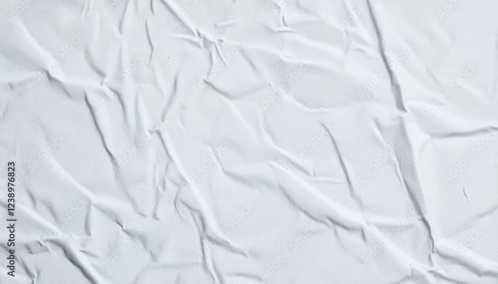 Obraz premium white crumpled and creased paper poster texture background
