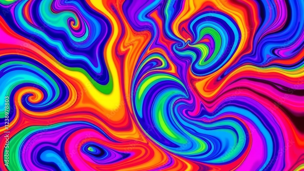 Psychedelic Rainbow Swirls Abstract Art � Trippy Color Background Psychedelic Rainbow Swirls Abstract Art � Trippy Color Background