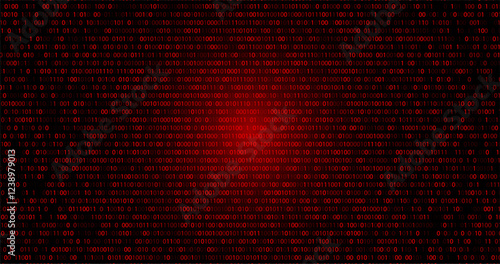 red scam malware matrix falling binary numbers cyber futuristic banner background template