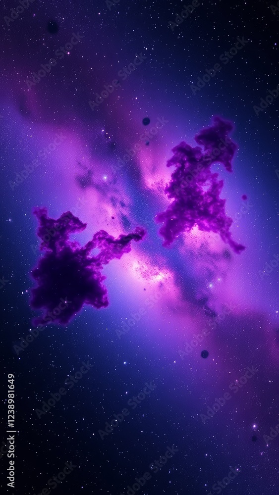 Awe-Inspiring Purple Nebula in Deep Space � Ethereal Cosmic Background Awe-Inspiring Purple Nebula in Deep Space � Ethereal Cosmic Background