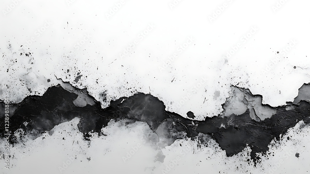 Abstract Black and White Texture Grunge Wall with Cracks and Splashes Abstract Black and White Texture Grunge Wall with Cracks and Splashes