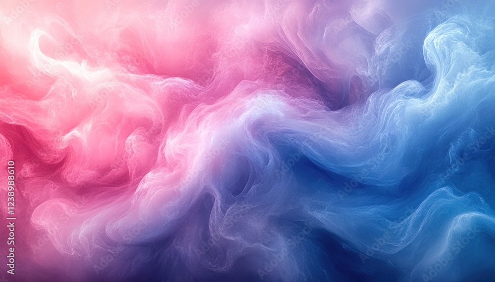 Obraz premium Pastel Watercolor Abstract Background in Soft Pink and Blue with Gentle Swirls and Smooth Gradients