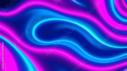Wallpaper Mural Abstract Neon Waves Graphic Design � Luminous Motion Background Torontodigital.ca