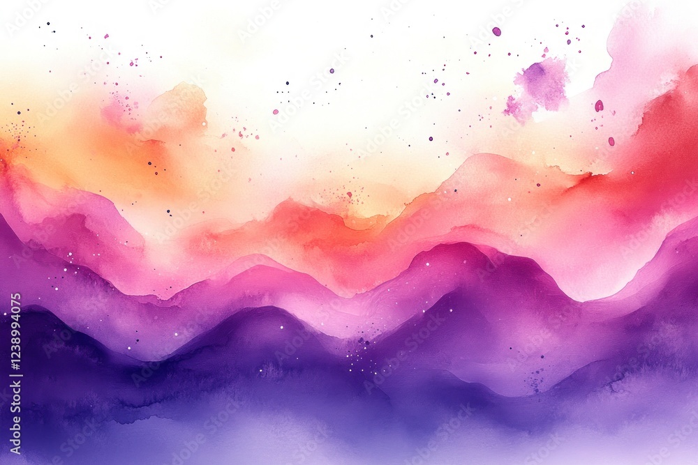 Obraz premium Soft Abstract Watercolor Background with Pink Peach Lavender Hues