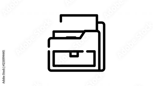Icon Line Motion Graphics Document