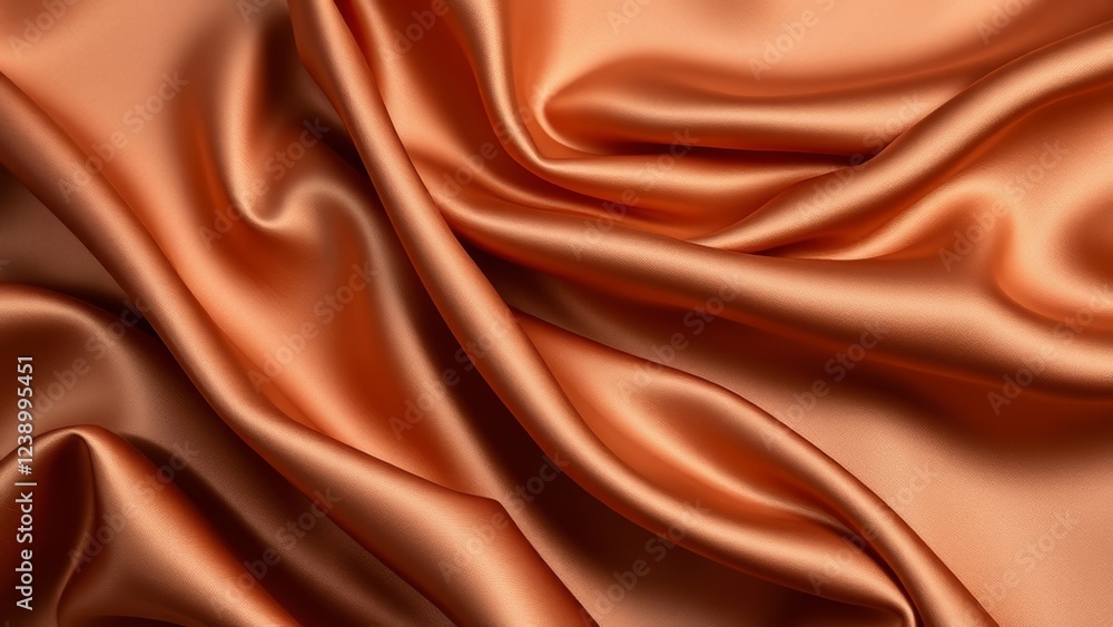Fototapeta premium Stunning Copper Satin Fabric Texture � Luxurious Cloth Background