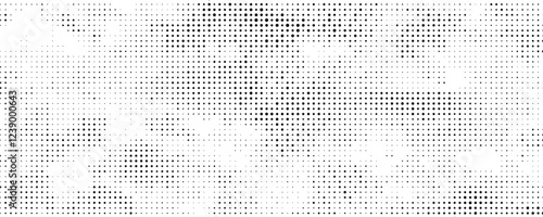 Abstract grunge halftone circular pattern texture. Isolated design on white background.
